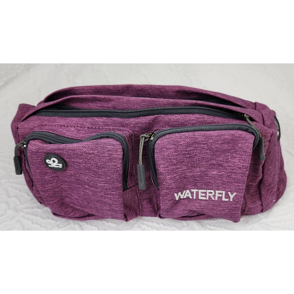 WATERFLY Fanny Pack Water Resistant Small Waist Pouch Slim Belt Unisex